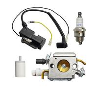 SCVYLNZ Kit Bobina di accensione carburatore Adatto for Motosega 340 345 346 350 353 E CS 2141 2145 2150 Filtro Carburante Candela
