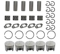 SCVYLNZ Kit Cuscinetti con Anelli pistone da 5 Pezzi da 38 mm, Adatti for Motosega MS180 MS180C MS 180 018, Motore di Ricambio for Motosega 11300302004