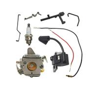 SCVYLNZ Kit di Asta dell'acceleratore, dell'interruttore della Bobina di accensione del carburatore, Adatto for MS180 MS170 018 017 MS 180 170, Pezzo di Ricambio for Motosega