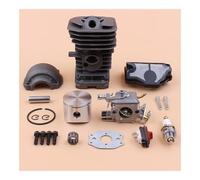 SCVYLNZ Kit di guarnizioni for Cuscinetti a Gabbia, Fasce Elastiche e Pistoni cilindrici Rotondi da 48 mm, Adatti for Parti del Motore della Motosega 365 362