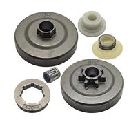 SCVYLNZ Kit di Ingranaggi a Vite Senza fine con Corona del pignone del Tamburo della Frizione Adatto for utensile di Ricambio for Motosega 340 345 350 445 445E 450 450E