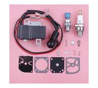 SCVYLNZ Kit di Riparazione del carburatore della Bobina di accensione Adatto for Motosega a decompressione con Candela 445, 450 e 450E, Pezzo di Ricambio sostitutivo