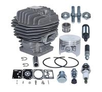 SCVYLNZ Kit di Riparazione del Cilindro, del pistone e del carburatore da 50 mm Adatto for la Barra della Motosega MS440 044 MS 440, Dado Perno decompressione 1128 020 1227