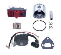 SCVYLNZ Kit Fasce Elastiche for spinotto pistone da 40 mm, Kit Bobina di accensione Adatto for Motosega 41, 141, 142, 2500, 2600 PP255# 530069454