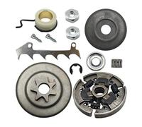 SCVYLNZ Kit ingranaggio a Vite Senza fine con Ruota dentata del Tamburo della Frizione Adatto for Motosega MS230 023 MS250 025 MS210 021 con rondella e Cane da abbattimento