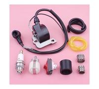 SCVYLNZ Kit Interruttore di Arresto Bobina di accensione Adatto for Motosega 55 51 268 272 254 503901401 W Filtro Carburante Linea pistone Frizione Cuscinetto ad Aghi