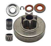 SCVYLNZ Kit rondella ago Cuscinetto Tamburo Frizione 7T 325" Adatto for Motosega 028 028AV 028WB 1118 640 2001