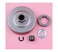 SCVYLNZ Tamburo Frizione 3/8 7 Denti Corona pignone Adatta for MS361 044 046 MS440 MS460 Cuscinetto ad Aghi Clip rondella Motosega 1128 007 1000