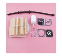 SCVYLNZ Tubo Filtro Aria Carburante Adatto for Kit di Riparazione e ricostruzione carburatore 445 445E 450 450E Motosega Sostituisci Pezzo di Ricambio
