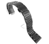 SCWZZWSY 17 18 19 21 20mm 22mm Cinturino in Acciaio Inox Uomo Donna Solido Metallo Solido Fibbia a Farfalla Fibbia Da Polso Bracciale Cintura Bracciale