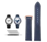 SCWZZWSY 19mm 20mm Tela Nylon Cinturini Per Omega 300 AT150 Omega Slubby 310.32 Series Nylon Strap, 19mm