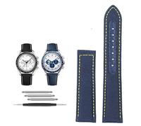 SCWZZWSY 19mm 20mm Tela Nylon Cinturini Per Omega 300 AT150 Omega Slubby 310.32 Series Nylon Strap, 20mm
