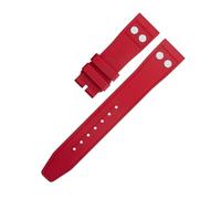 SCWZZWSY 20mm Natura Fluororubber FKM Gomma Con Rivetto Cinturino Per IWC Big Pilot Mark Portugieser TOP GUN Morbido Wristband, 21MM