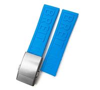 SCWZZWSY 22 mm 24 mm Sostituzione in gomma in silicone intrecciata Sostituzione di bracciali cinghie di orologi a vendiceria Breitling Avenger Heritage Watch/Nero 1 nero/24 mm