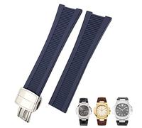 SCWZZWSY 25 mm a forma di in gomma in gomma cinghia di orologio da orologio impermeabile per patek philippe nautilus da uomo bracciale