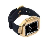 SCWZZWSY 44mm 45mm Gomma Modifica Kit Cinturino per Band Mod Kit Acciaio Metallo Cassa di Lusso Correa IWatch Serie 8 7 6 SE 5 4, 45mm For 8/7