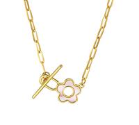 SCWZZWSY Accessori per Gioielli per Ragazze Collana di alternanza di Fiori per Donne, amuleti a Flusso attivare Le Clip di Carta Guscio di Guscio di Guscio di Guscio - Circolo, Collana a Ciondolo