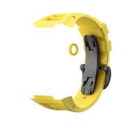 SCWZZWSY Adatto per la serie 7/6/5/4 Sport Sport Modified Fluoroelastomer Sostituzione Strap Premium Firo 44mm 45mm Cingcio d'oro