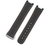 SCWZZWSY Banda da orologio da 20 mm per Omega 300 AT150 de Ville Silicone Bracciale Sostituzione Cinturino Accessori per orologi Parti