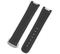 SCWZZWSY Banda da orologio da 20 mm per Omega 300 AT150 de Ville Silicone Bracciale Sostituzione Cinturino Accessori per orologi Parti