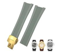 SCWZZWSY Banda di orologi in silicone in gomma per PP 5711 5712G Nautilus Wristband 25mm Blace Blue Brown Watchband Sports Cint Men