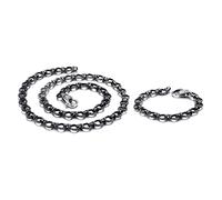 SCWZZWSY Bracciale a catena maschile, braccialetto in acciaio inossidabile a pattern vuoto 3D per uomini