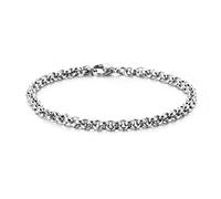 SCWZZWSY Bracciale in acciaio inossidabile maschile, braccialetto avvolgente per collegamenti, idea regalo per uomini