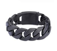 SCWZZWSY Bracciale per marciale personalizzato in acciaio inossidabile personalizzato Lunghezza degli accessori per uomini 22 cm neri, 220x24 mm, acciaio inossidabile, nessuna gemma