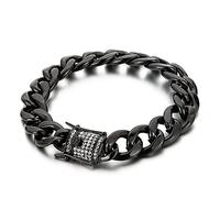 SCWZZWSY Bracciale per ragazzi, semplice braccialetto di catena in acciaio inossidabile elegante per uomini