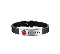 SCWZZWSY Braccialetti a banda di silicone regolabili per avviso medico diabetico per uomo donna 8.3 pollici