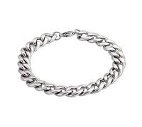SCWZZWSY Bracciali da uomo, semplice braccialetto in acciaio inossidabile a catena cubana per uomini