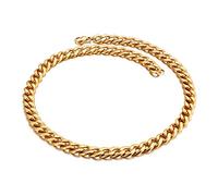 SCWZZWSY Bracciali da uomo, semplice braccialetto in acciaio inossidabile a catena cubana per uomini