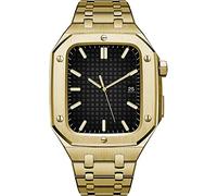 SCWZZWSY Case cinturino+integrato per 7 45 mm Metal Drop Drop Protection Strap per iWatch 6 5 4 SE 44mm banda
