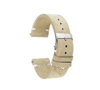 SCWZZWSY Cingcio d'oro vintage in pelle in pelle scamosciata autentica fascia di orologio in velluto fatto a mano 18 mm 20mm 22mm 24 mm cinghia di ricambio