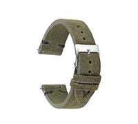 SCWZZWSY Cingcio d'oro vintage in pelle in pelle scamosciata autentica fascia di orologio in velluto fatto a mano 18 mm 20mm 22mm 24 mm cinghia di ricambio