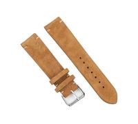 SCWZZWSY Cingcio d'oro vintage in pelle in pelle scamosciata autentica fascia di orologio in velluto fatto a mano 18 mm 20mm 22mm 24 mm cinghia di ricambio