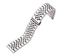 SCWZZWSY Cinghia di orologio in acciaio inossidabile cinturino in argento lucido 16 18 19 20 21 22 mm Accessori per bracciale per orologio in metallo Bracciale