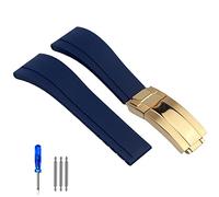 SCWZZWSY Cinghia di orologio in gomma per tudor nero blu verde impermeabile in silicone 20mm 21mm (,), 21 mm
