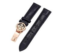 SCWZZWSY Cinta d'oro in pelle genuina 19mm 20mm 22 mm di orologeria per bande di Wath di Patek Philippe con acciaio inossidabile Distribuisci uomini di chiusura