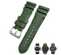 SCWZZWSY Cinturino in gomma naturale da 26mm 24mm adatto per Panerai PAM cinturino per orologio in silicone rosso blu impermeabile strumenti per braccialetti