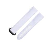 SCWZZWSY Cinturino in tessuto di nylon bianco da 20 mm adatto per cinturino Omega per AT150 300 Planet Ocean De Ville cinturino curvo, 20MM