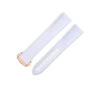 SCWZZWSY Cinturino per orologio in nylon bianco da 20 mm per Omega AT150 300 Planet Ocean De Ville con estremità curva, 20 mm, 20MM