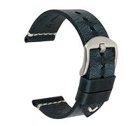 SCWZZWSY Cinturino vintage in pelle bovina fatto a mano da 20 mm 21 mm 22 mm 23 mm 24 mm cinturino per orologio, 23mm, A