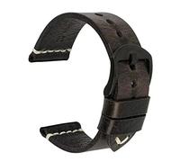 SCWZZWSY Cinturino vintage in pelle bovina fatto a mano da 20 mm 21 mm 22 mm 23 mm 24 mm cinturino per orologio, 22mm, A