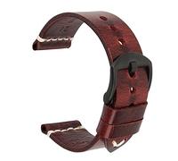SCWZZWSY Cinturino vintage in pelle bovina fatto a mano da 20 mm 21 mm 22 mm 23 mm 24 mm cinturino per orologio, 23mm, A