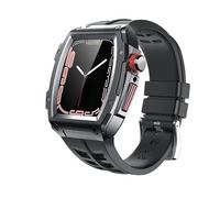 SCWZZWSY Custodia di lusso + cinturino per kit mod cinturino 7 44mm 45mm Accessori in gomma metallica per iWatch serie 7 6 SE 5 modifica 44mm
