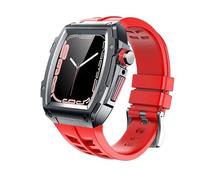 SCWZZWSY Custodia di lusso + cinturino per kit mod cinturino 7 44mm 45mm Accessori in gomma metallica per iWatch serie 7 6 SE 5 modifica 44mm