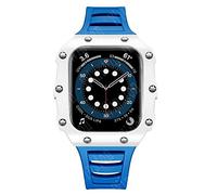 SCWZZWSY Custodia in ceramica 45mm Modifica Custodia in fibra di carbonio per Band 8 Custodia 7 6 5 40mm 41mm Cinturino per IWatch 8 7 6 Cinturino con telaio