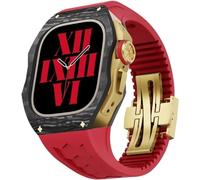 SCWZZWSY Elastico della custodia in fibra in fibra di carbonio , per 44 mm 45 mm , kit mod a cinghia traspirato della custodia per orologi , per iwatch Series 8/7/6/5/4/SE Accessori di ricambio