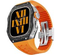 SCWZZWSY Elastico della custodia in fibra in fibra di carbonio , per 44 mm 45 mm , kit mod a cinghia traspirato della custodia per orologi , per iwatch Series 8/7/6/5/4/SE Accessori di ricambio